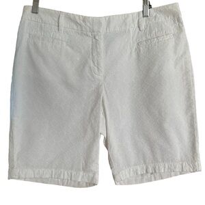 Lands’End White Shorts Mid Rise Size 12P